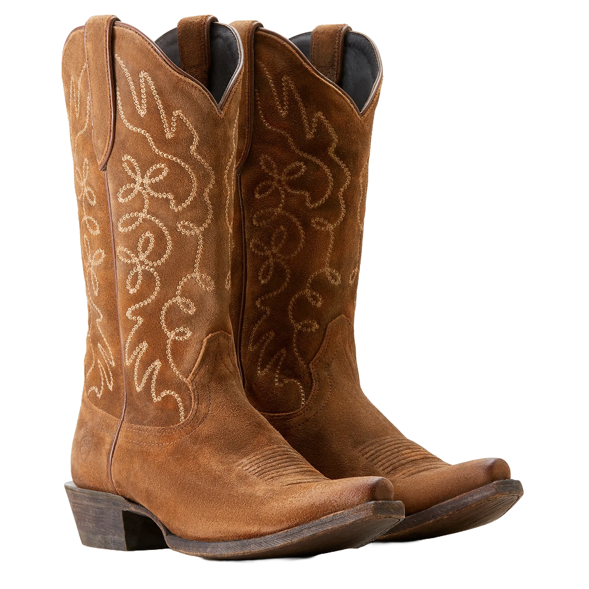 Ariat Ladies Jukebox Dark Ginger Suede Western Boots 10053790