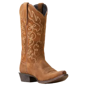 Ariat Ladies Jukebox Dark Ginger Suede Western Boots 10053790