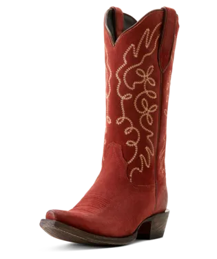 Ariat Ladies Jukebox Western Boot Red Suede - 10053791