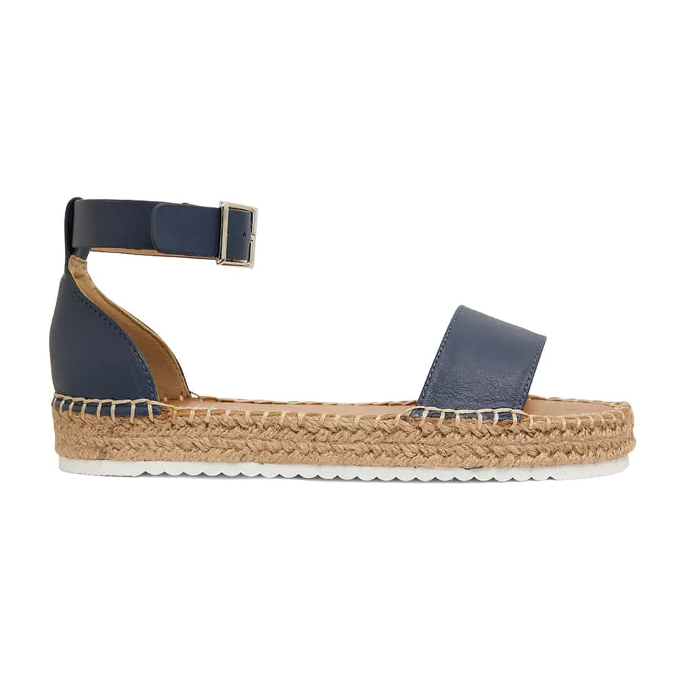 Ballad Espadrille in Navy Leather