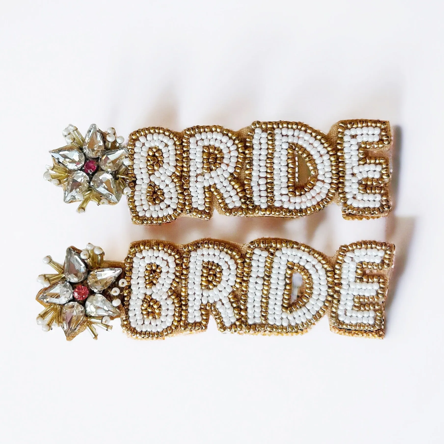 Beaded Bride Earrings Sparkly Top