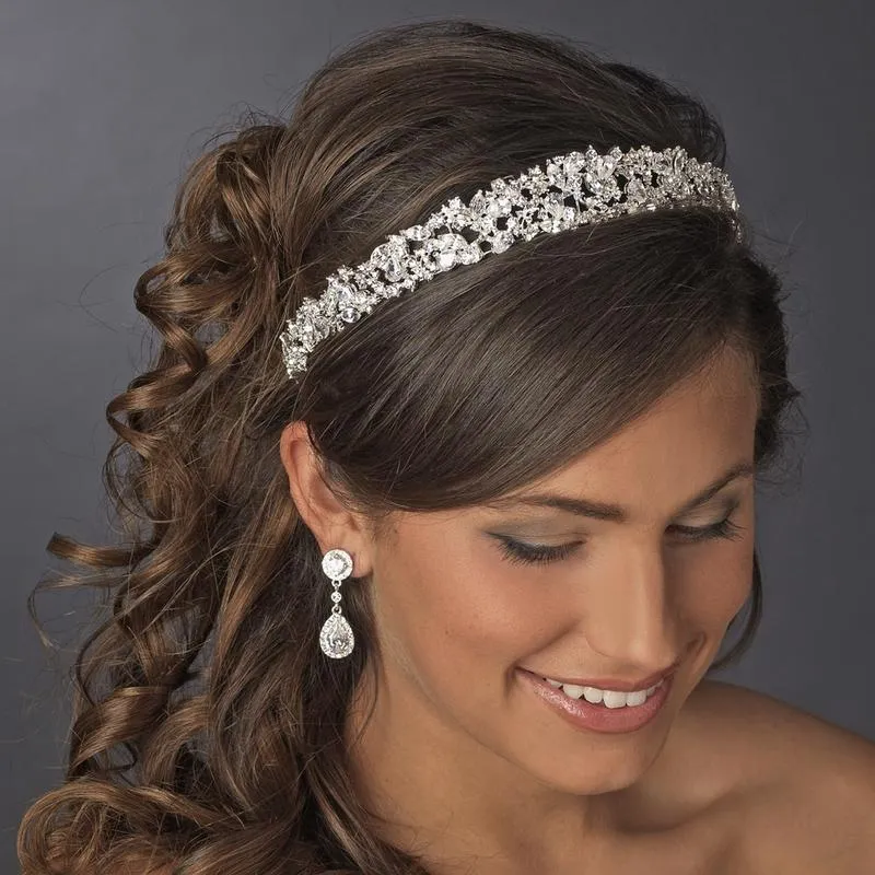 Beautiful CZ Crystal Wedding Headband Tiara