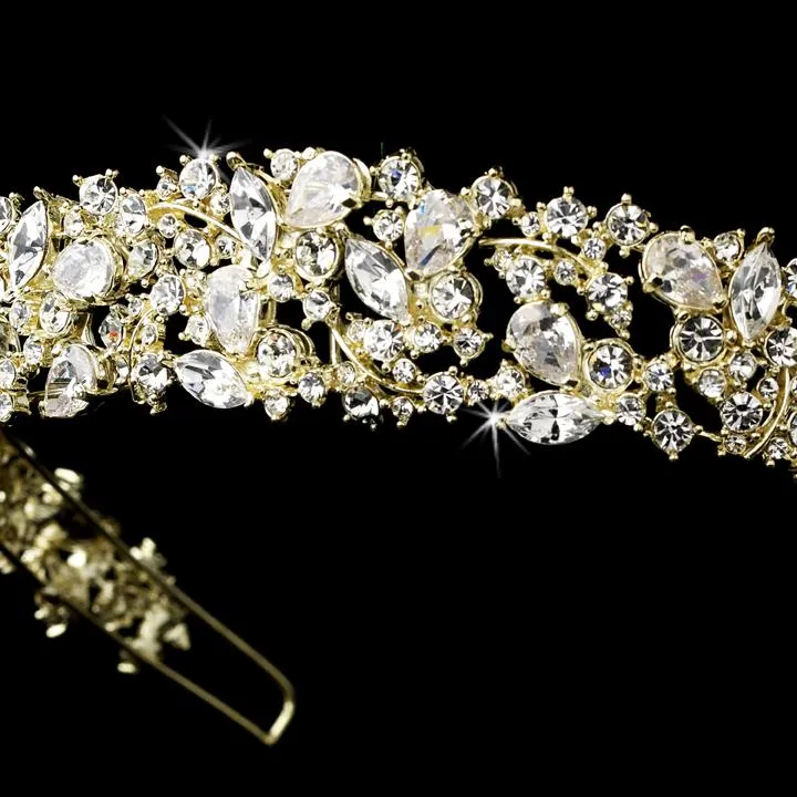 Beautiful CZ Crystal Wedding Headband Tiara