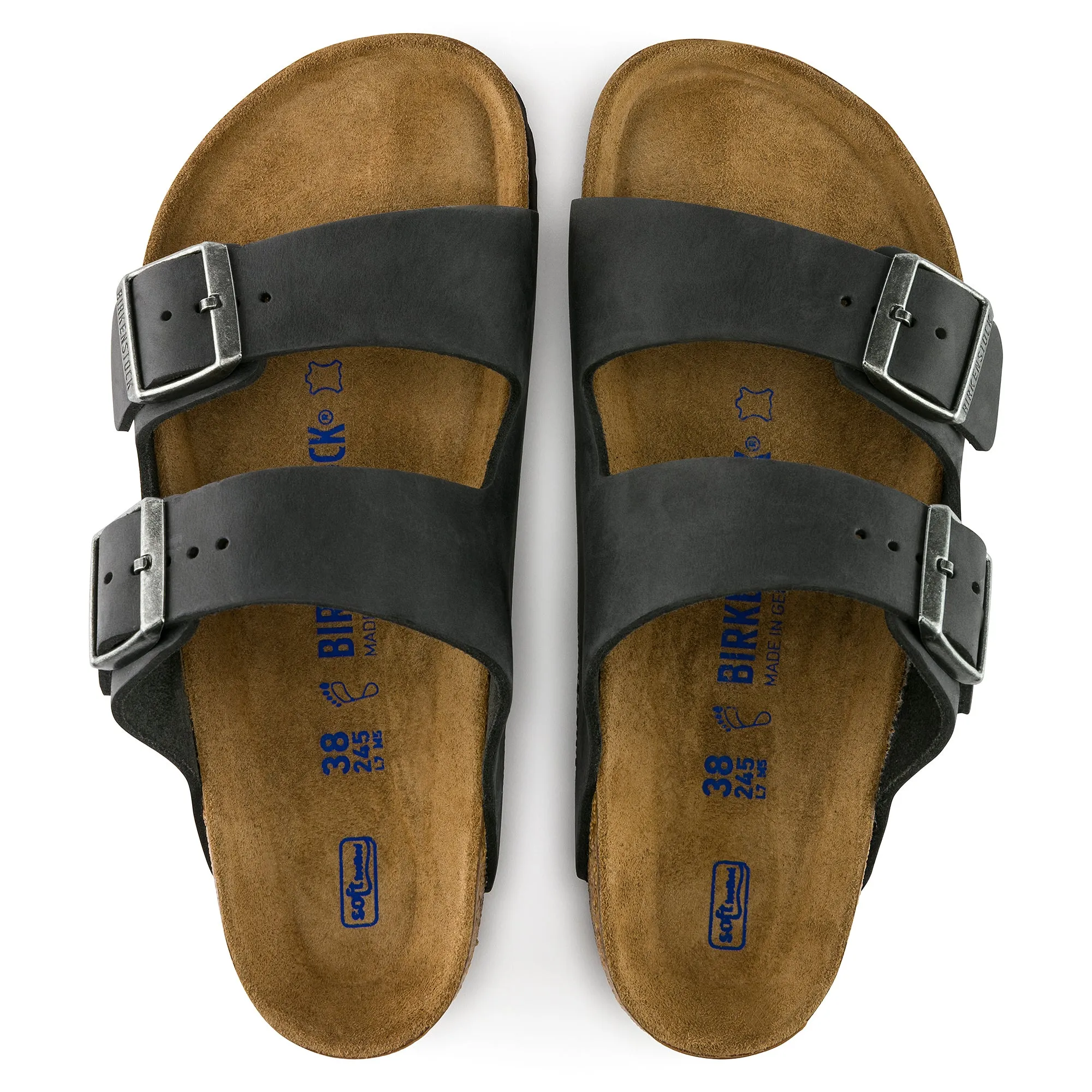 Birkenstock Arizona Soft Footbed Oiled Leather Color: Black