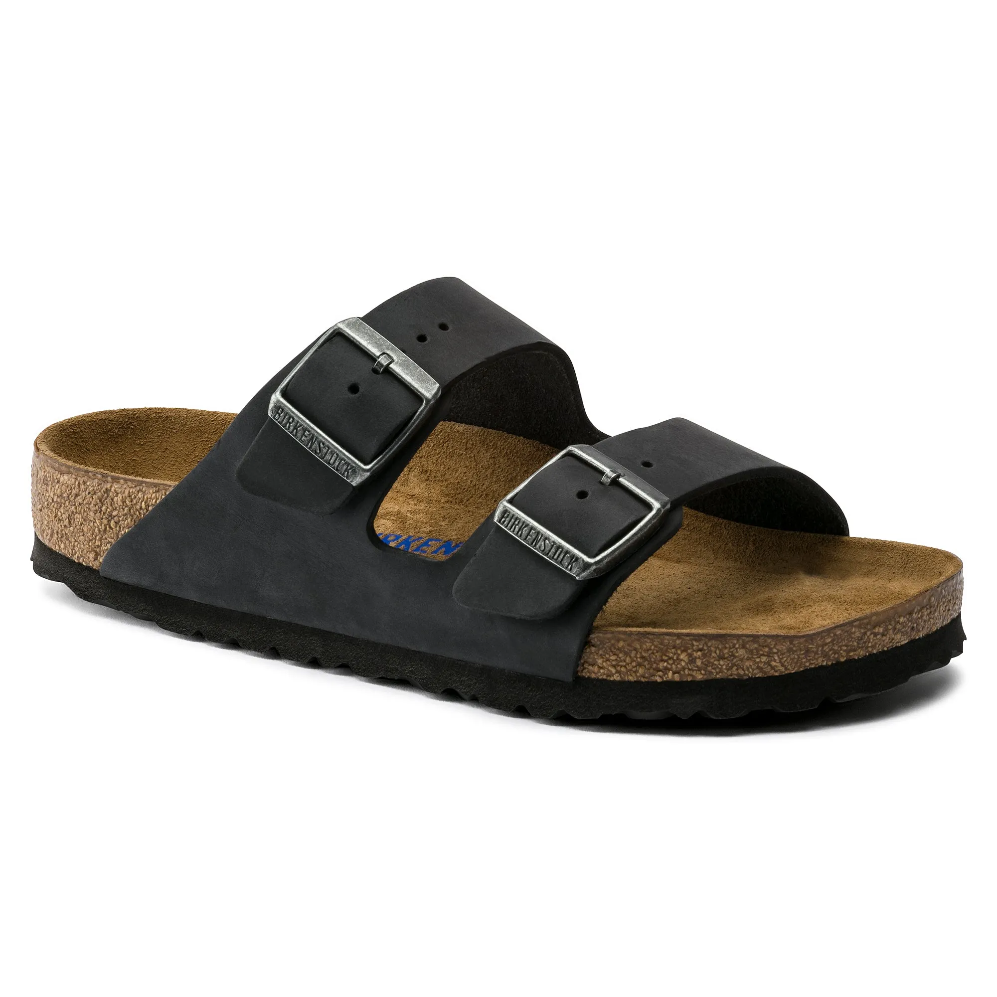 Birkenstock Arizona Soft Footbed Oiled Leather Color: Black