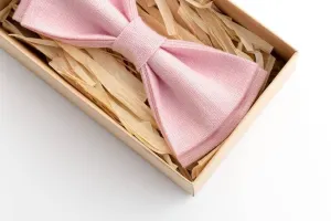 Blush Pink Bow Ties for Wedding - Stylish Mens Bow Tie for Groomsmen