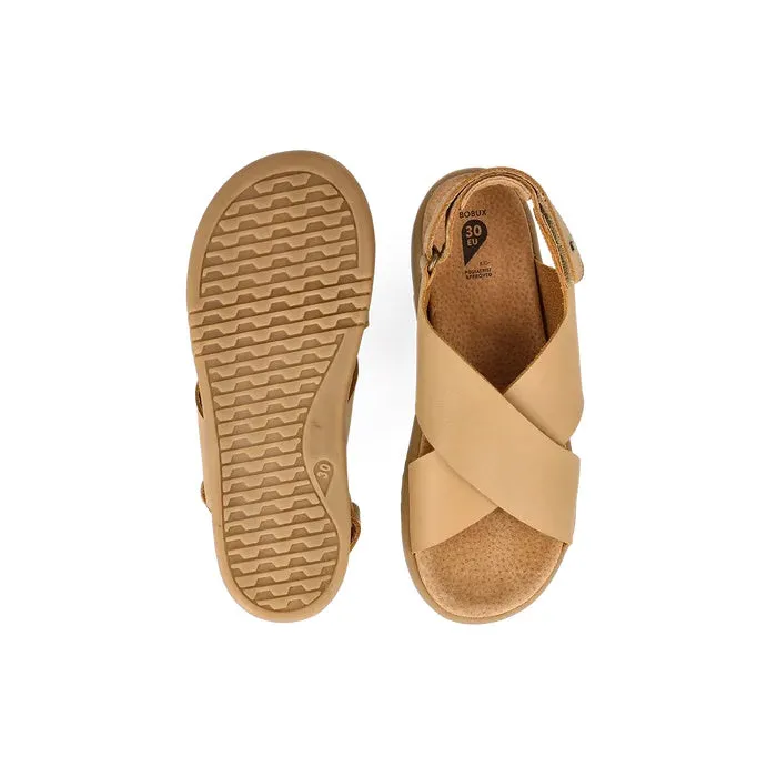 Bobux Kid  Plus Glide Parchment Beige Open Toe Sandal