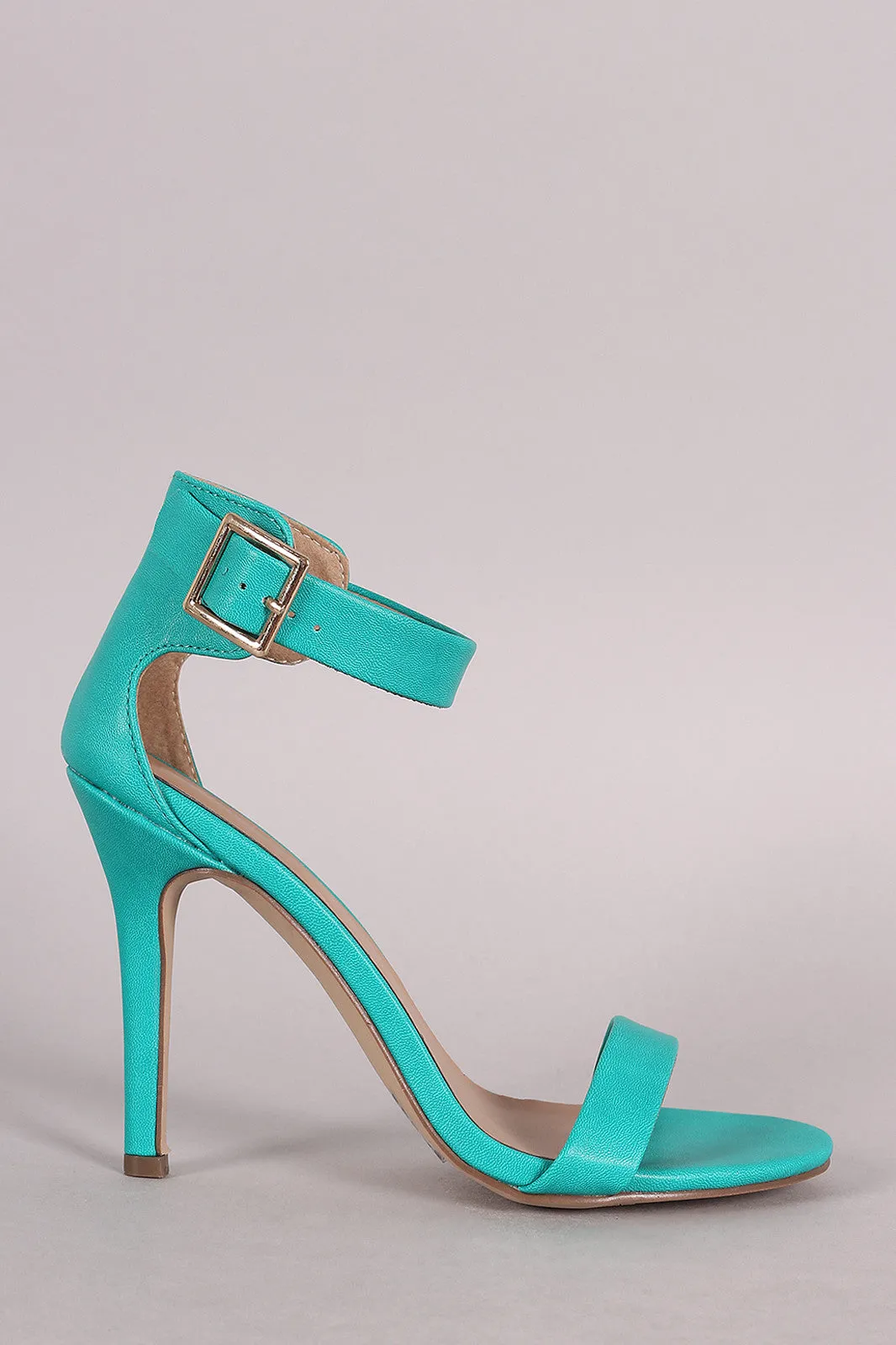 Breckelle Ankle Strap Open Toe Heel