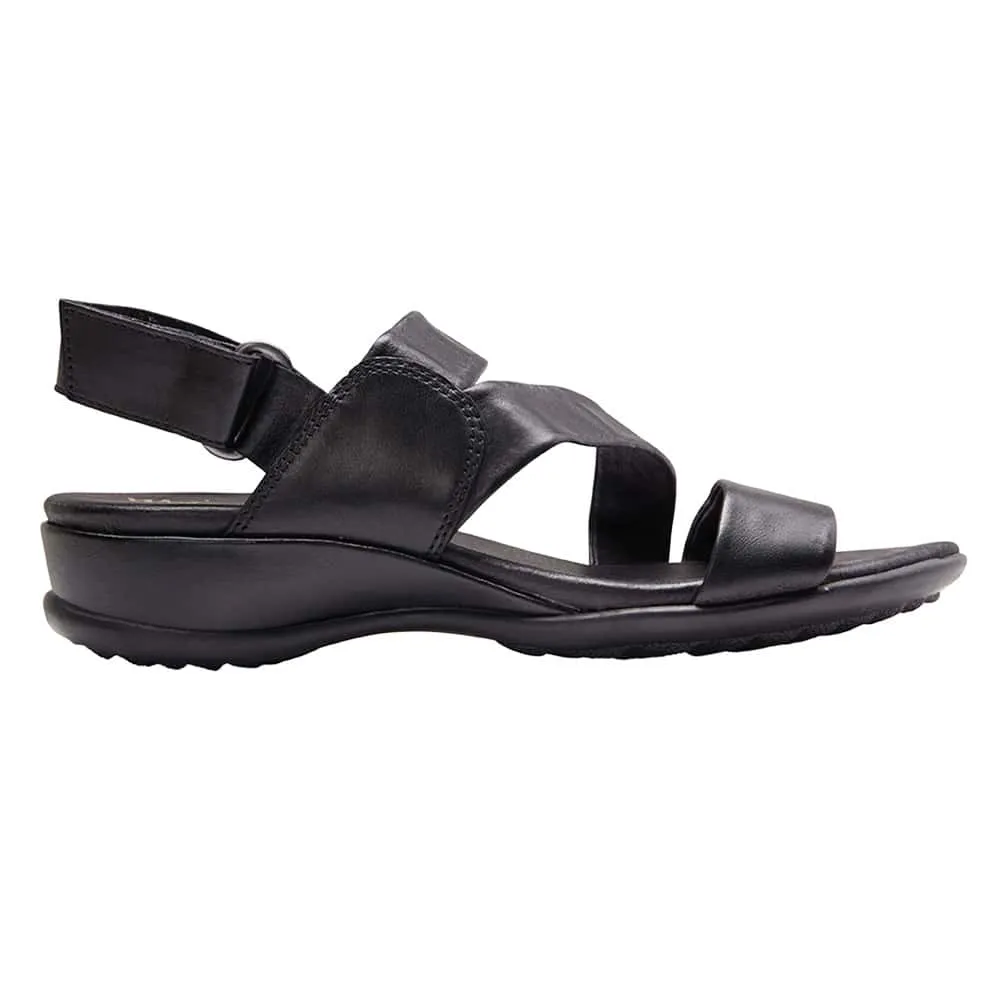 Caine Sandal in Black Leather