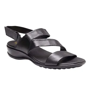 Caine Sandal in Black Leather