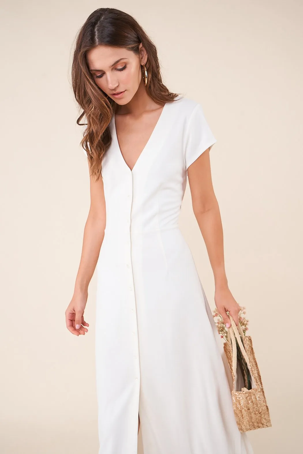 Capri Button Front Maxi Dress