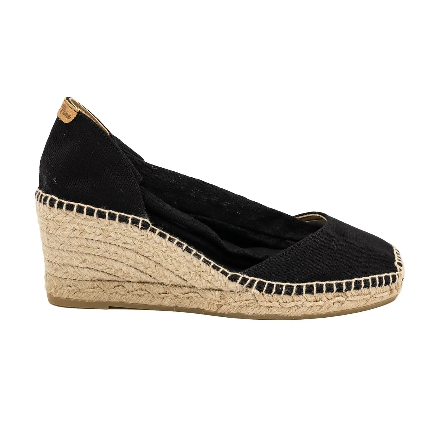 Cotton Blend Wedge Espadrille With Ribbon For Women - Julia