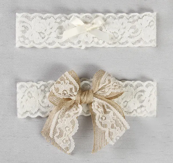 Country Romance Wedding Garter Set