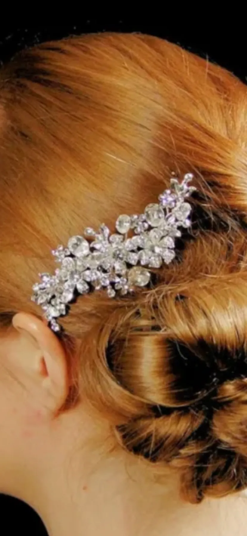 Crystal Bridal hair comb Silver Alloy Brides Sparkling Crystal Hair Comb Floral Crystal Bridesmaid Comb