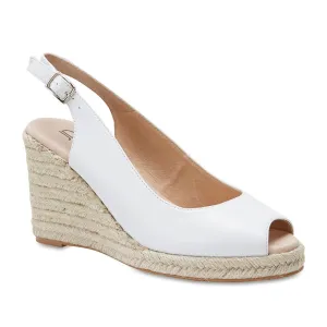 Dakota Espadrille in White Leather