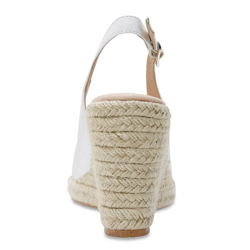 Dakota Espadrille in White Leather