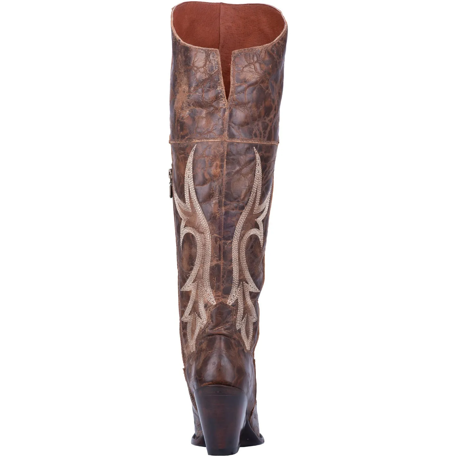 Dan Post 20" Brown Jilted Western Fashion Snip Toe Boots for Women