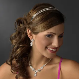 Double Row Sparkling Crystal Bridal Headband