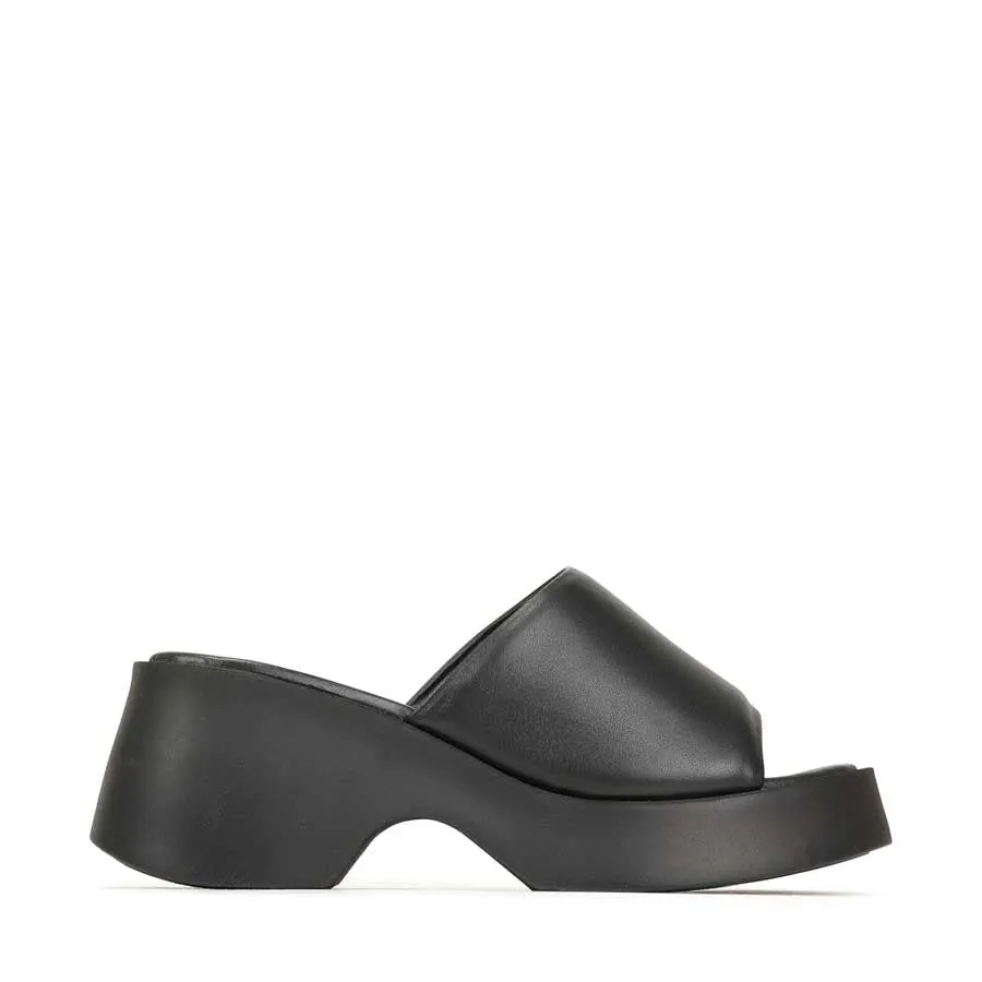 FLORIA CHUNKY WEDGE SLIDE LEATHER