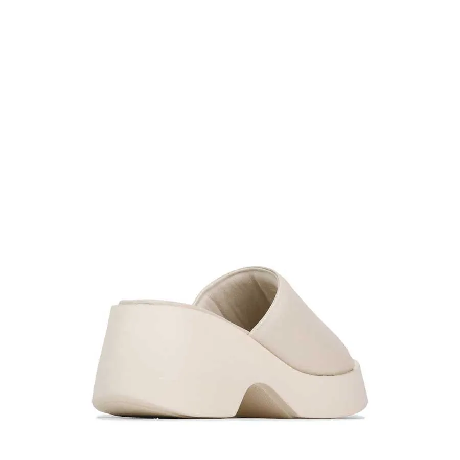 FLORIA CHUNKY WEDGE SLIDE LEATHER