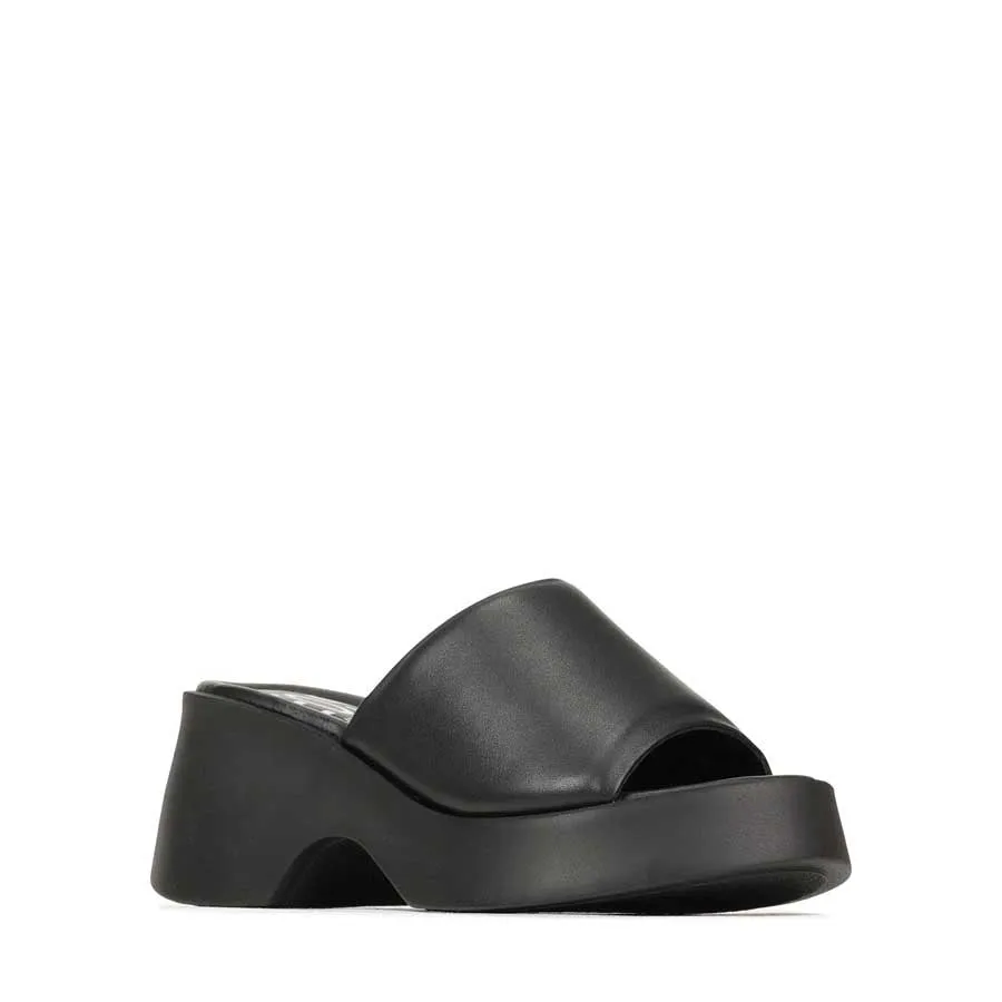 FLORIA CHUNKY WEDGE SLIDE LEATHER