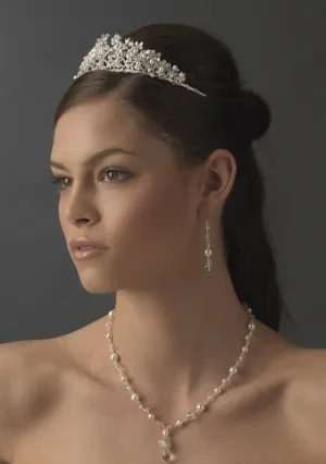 Gorgeous Crystal & Pearl Bridal Tiara Headpiece