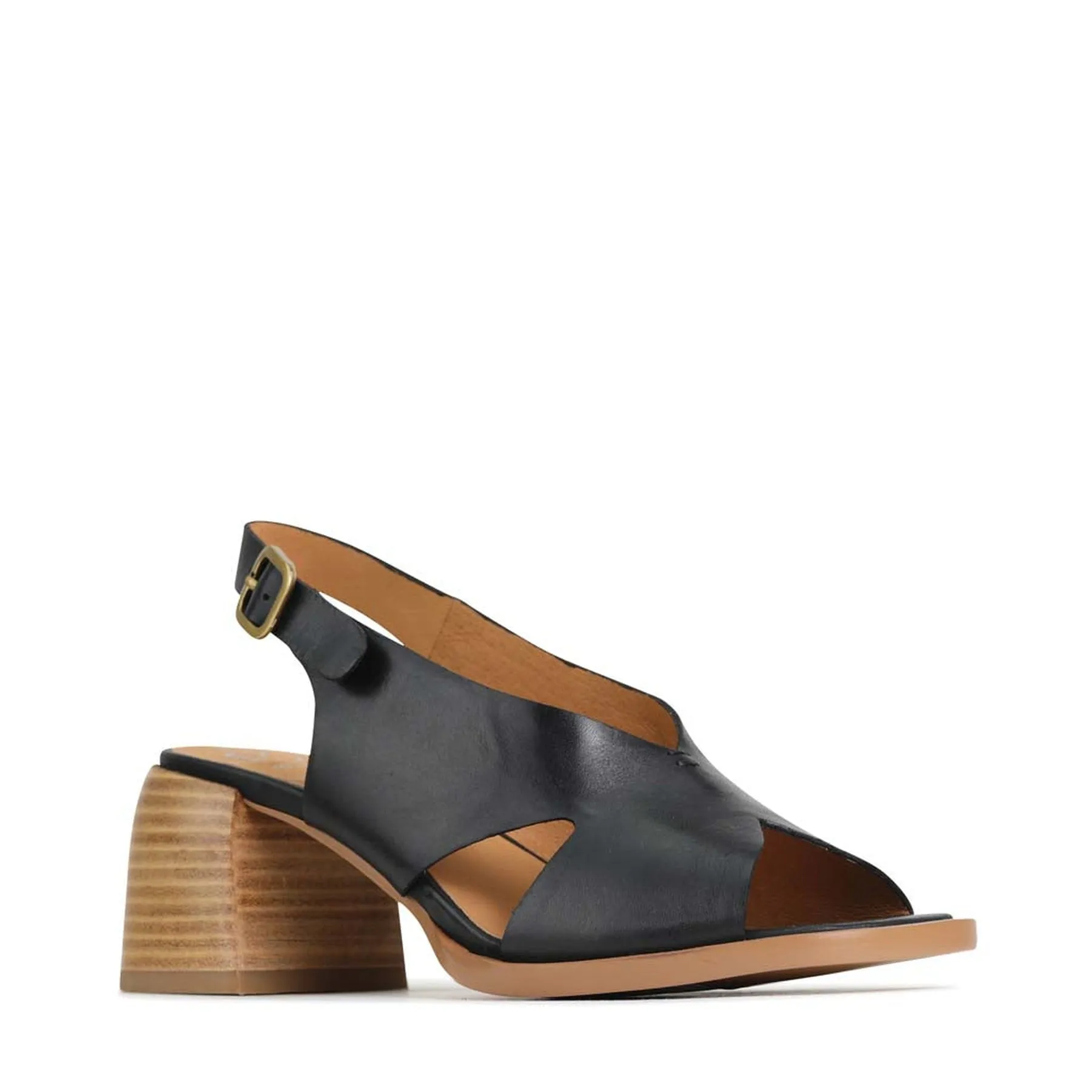 ISADORA BLOCK HEEL SANDALS LEATHER