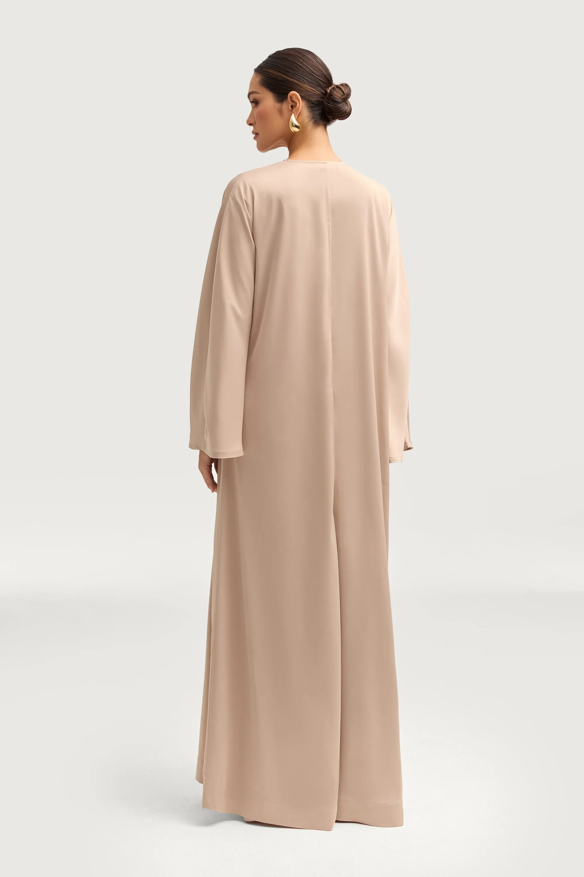 Kamila Open Abaya - Stone