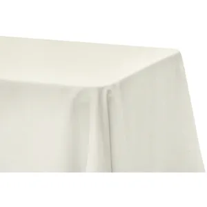 Lamour Satin 90"x156" Rectangular Oblong Tablecloth - Ivory