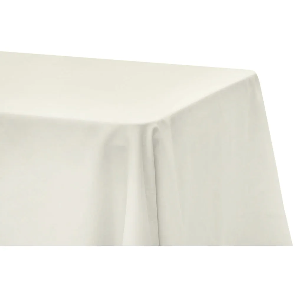 Lamour Satin 90"x156" Rectangular Oblong Tablecloth - Ivory