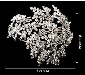 large Vintage couture inspired crystal tiara side hair piece by Crystal wedding uk