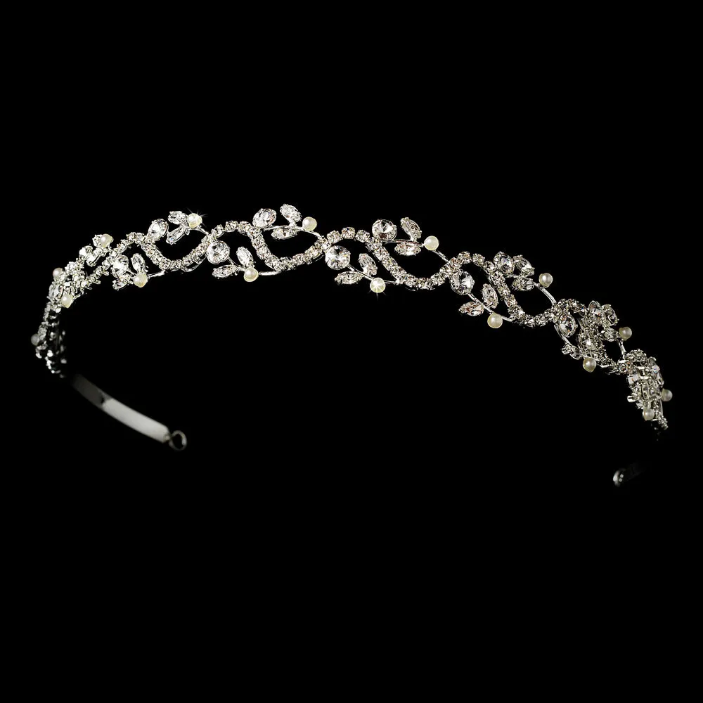 Lovely Crystal Encrusted Bridal Hair Vine Headpiece