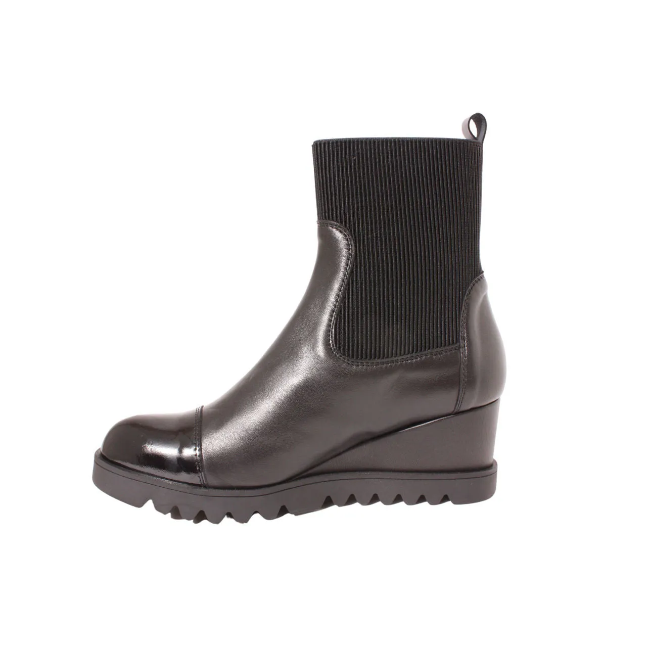 Marco Moreo Leather Wedge Sock Boot