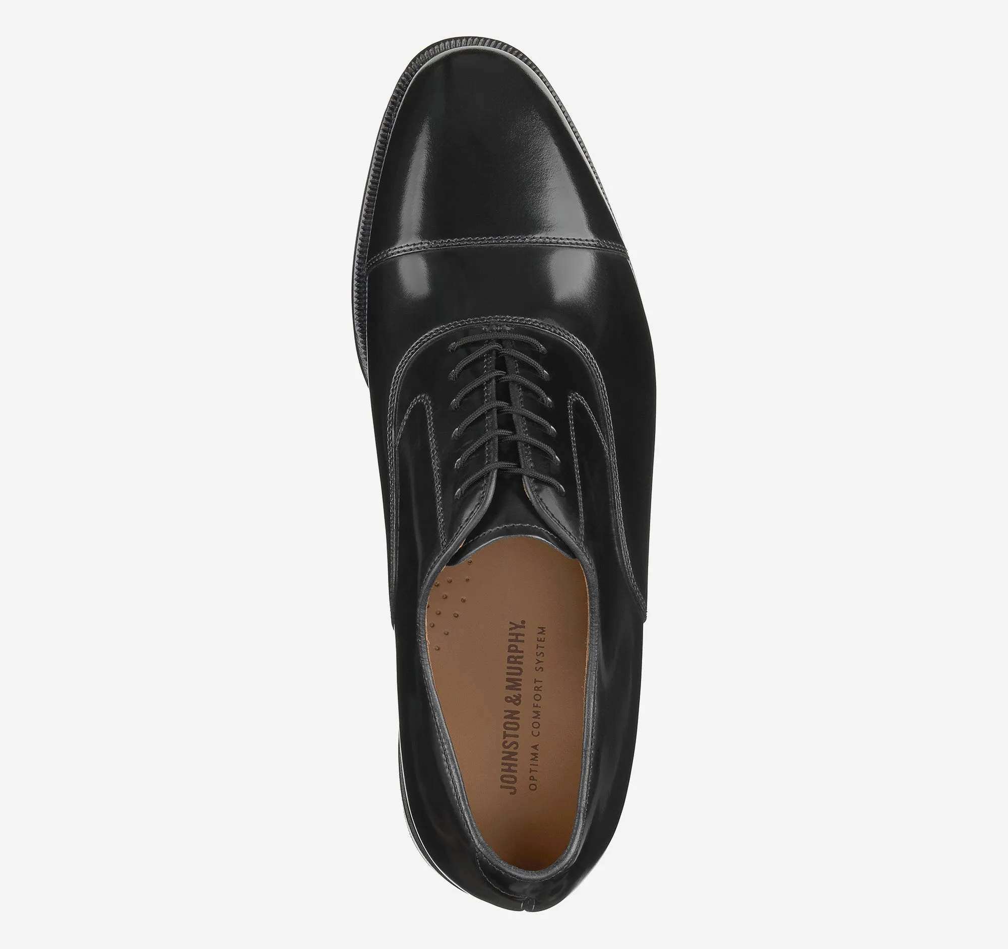 Melton Cap Toe Shoes - Black