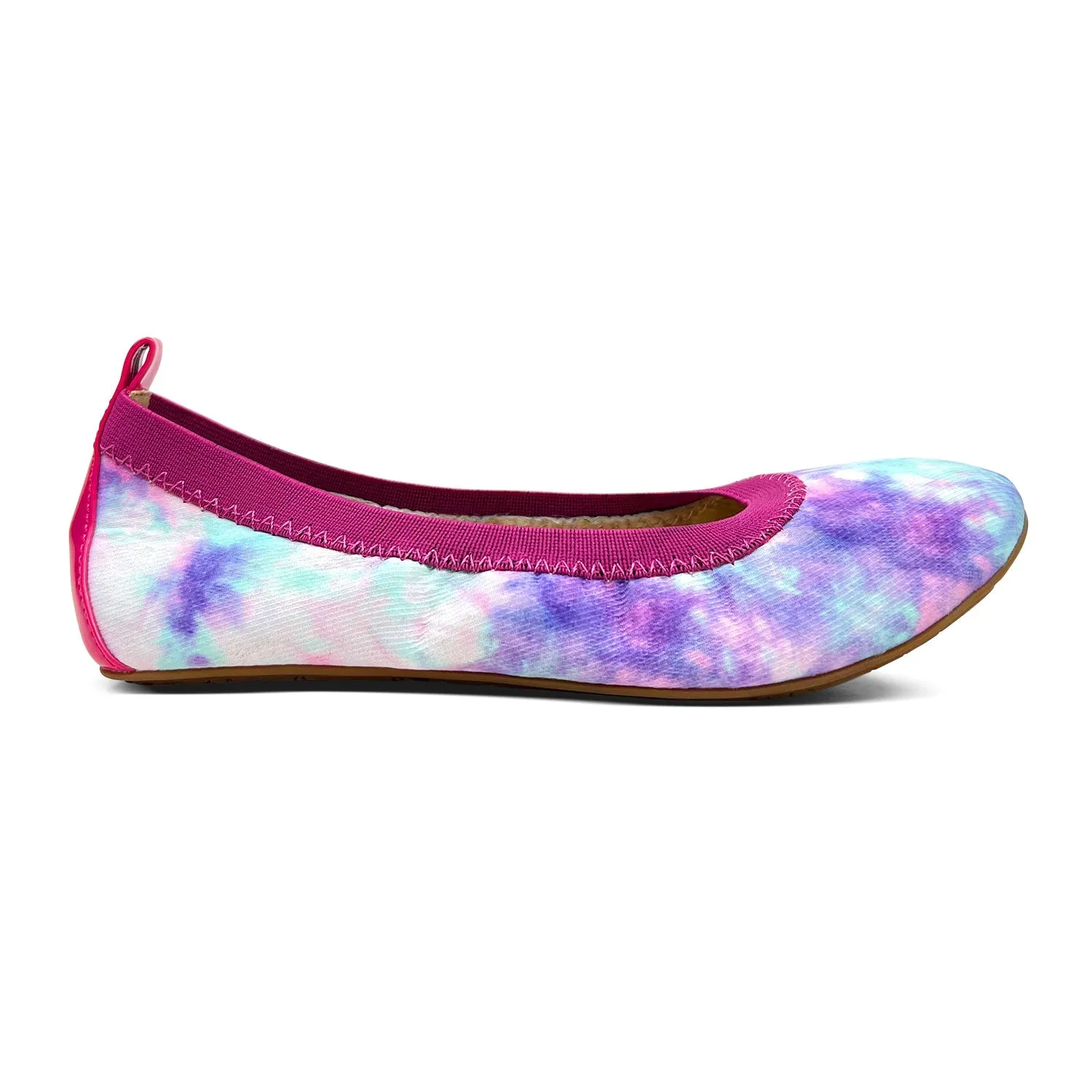 Miss Samara Ballet Flat In Pink Tie Dye - Kids