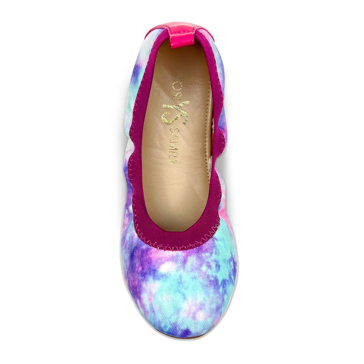 Miss Samara Ballet Flat In Pink Tie Dye - Kids