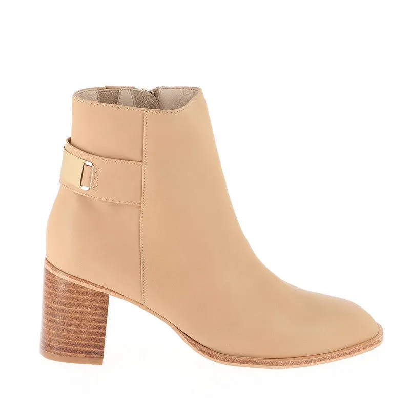 Nude Elsie Nude Heeled Ankle Boot