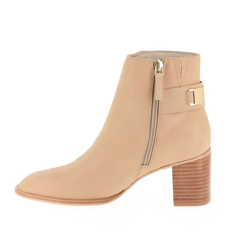 Nude Elsie Nude Heeled Ankle Boot