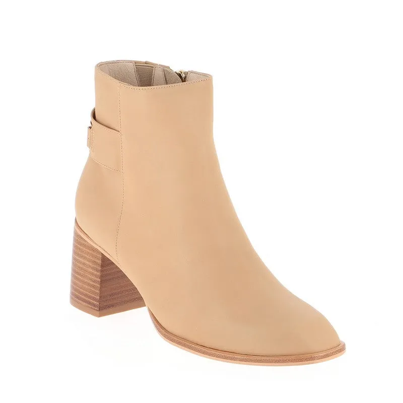 Nude Elsie Nude Heeled Ankle Boot