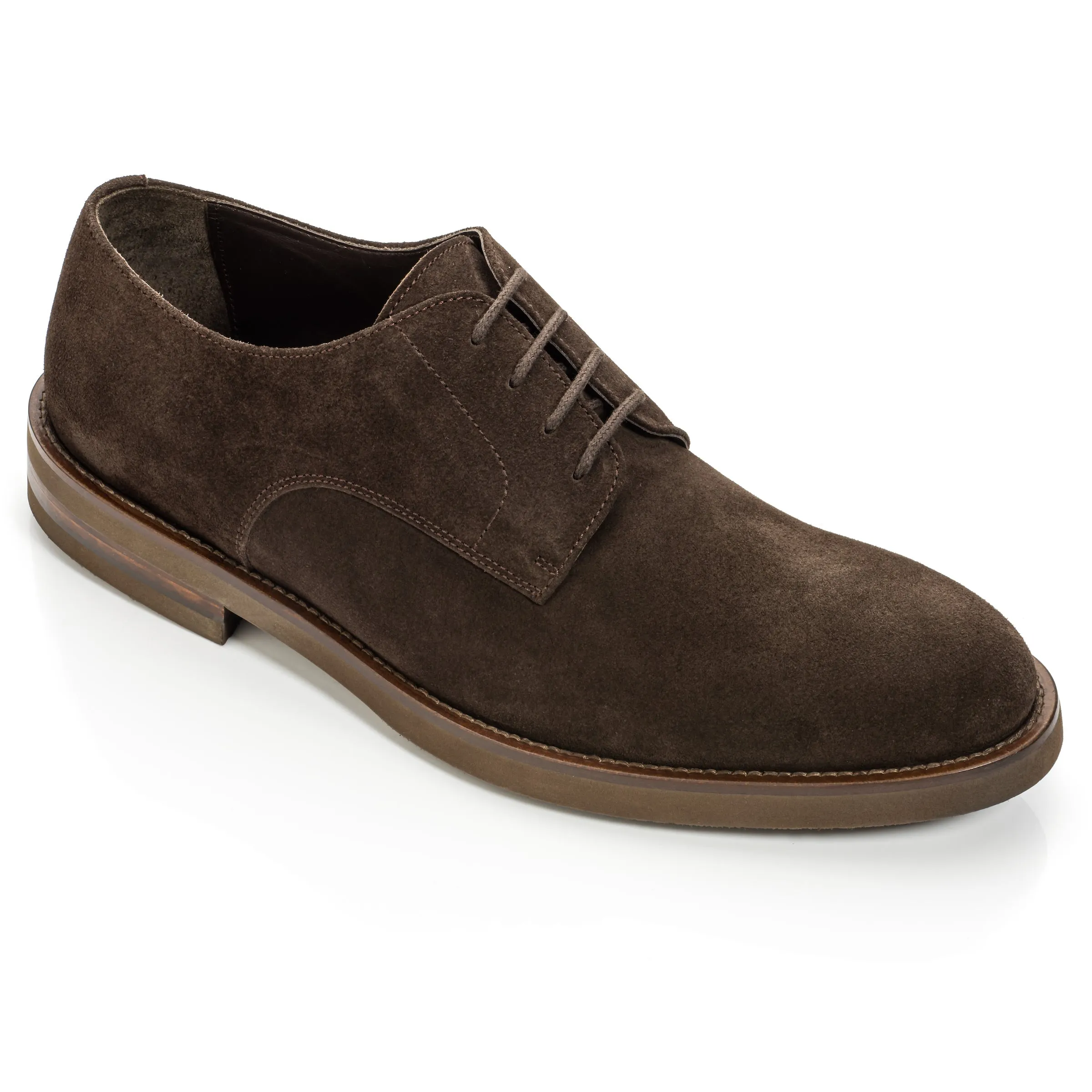 Peterson Dark Brown Suede Derby Lace Up