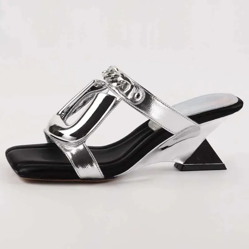 Praise Silver Open Toe Sandals