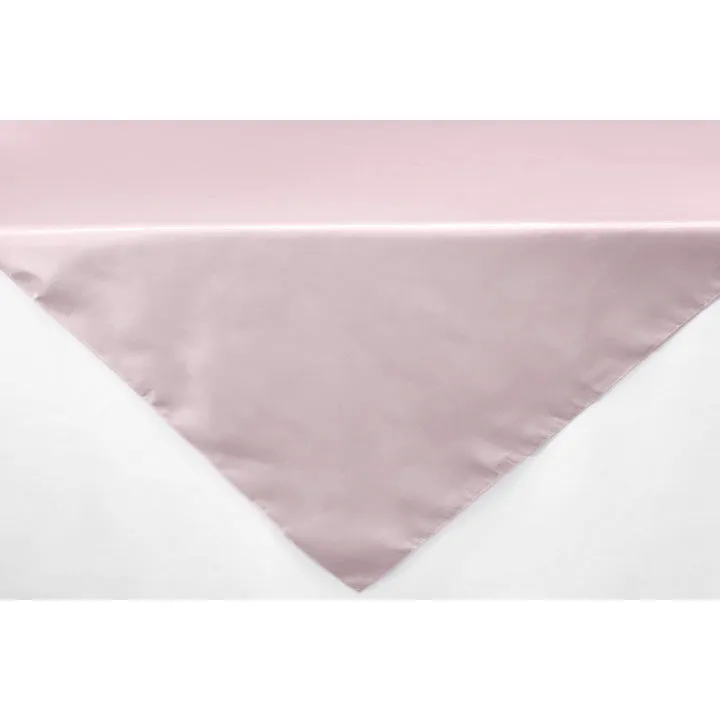 Satin Square 72"x72" Table Overlay - Pastel Pink