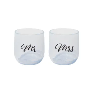 Silipint Silicone 12 oz Mr & Mrs Wine Tumbler Set