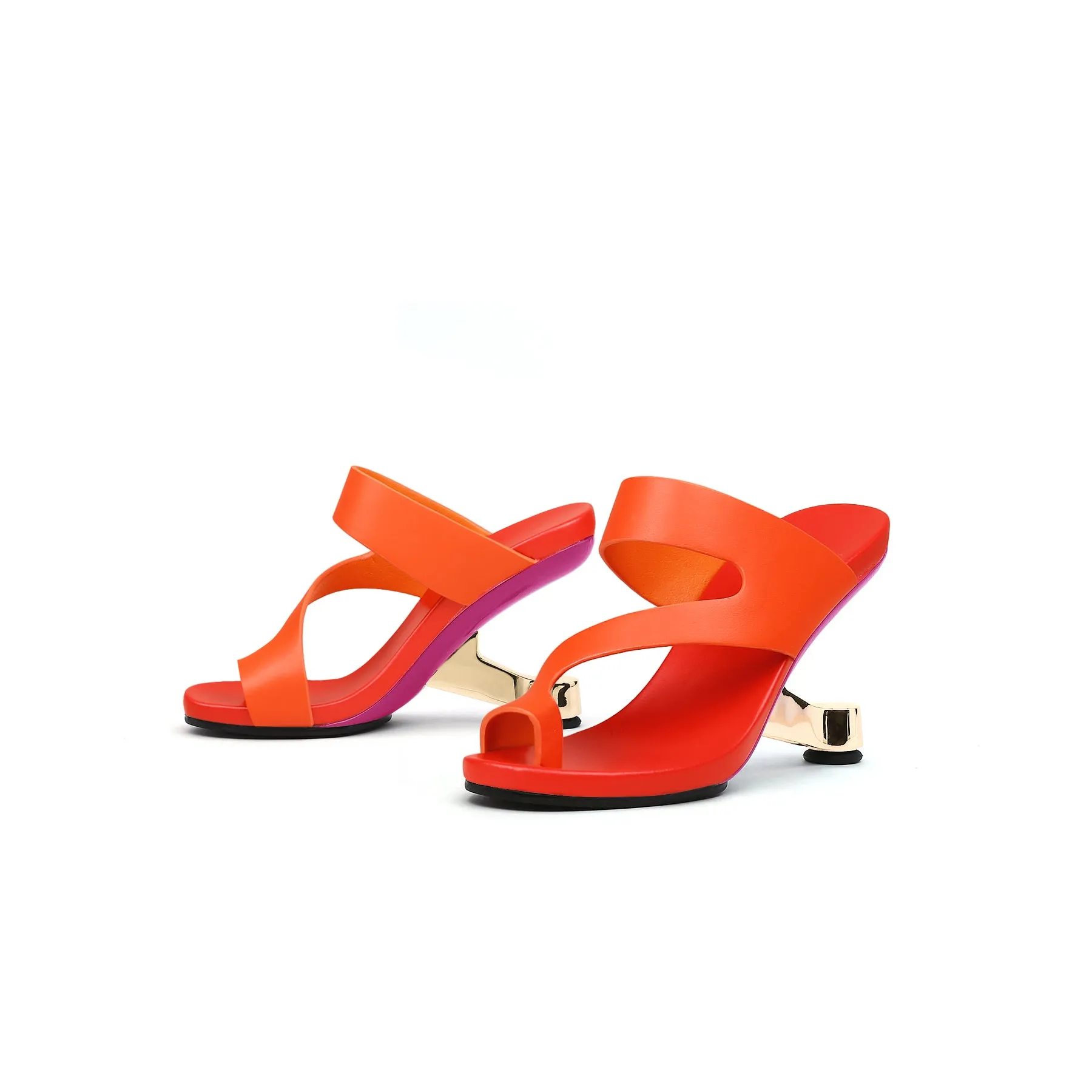 Single Toe Loop Pivot Heel Sandals