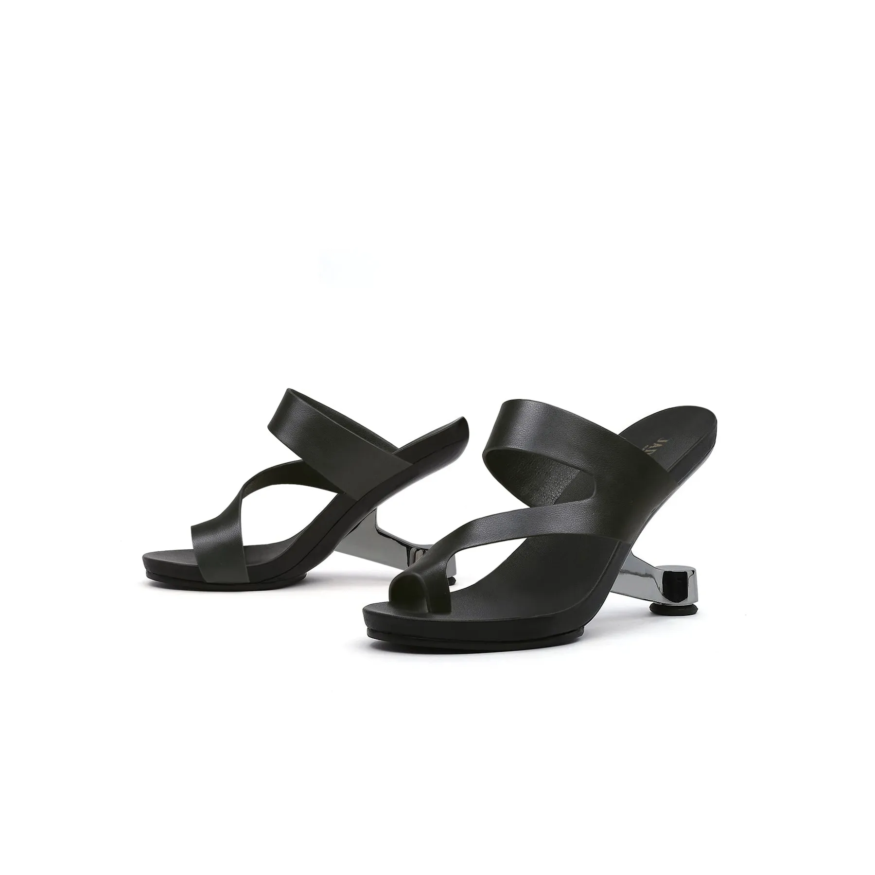 Single Toe Loop Pivot Heel Sandals