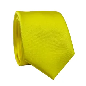 Solid Yellow Satin Tie