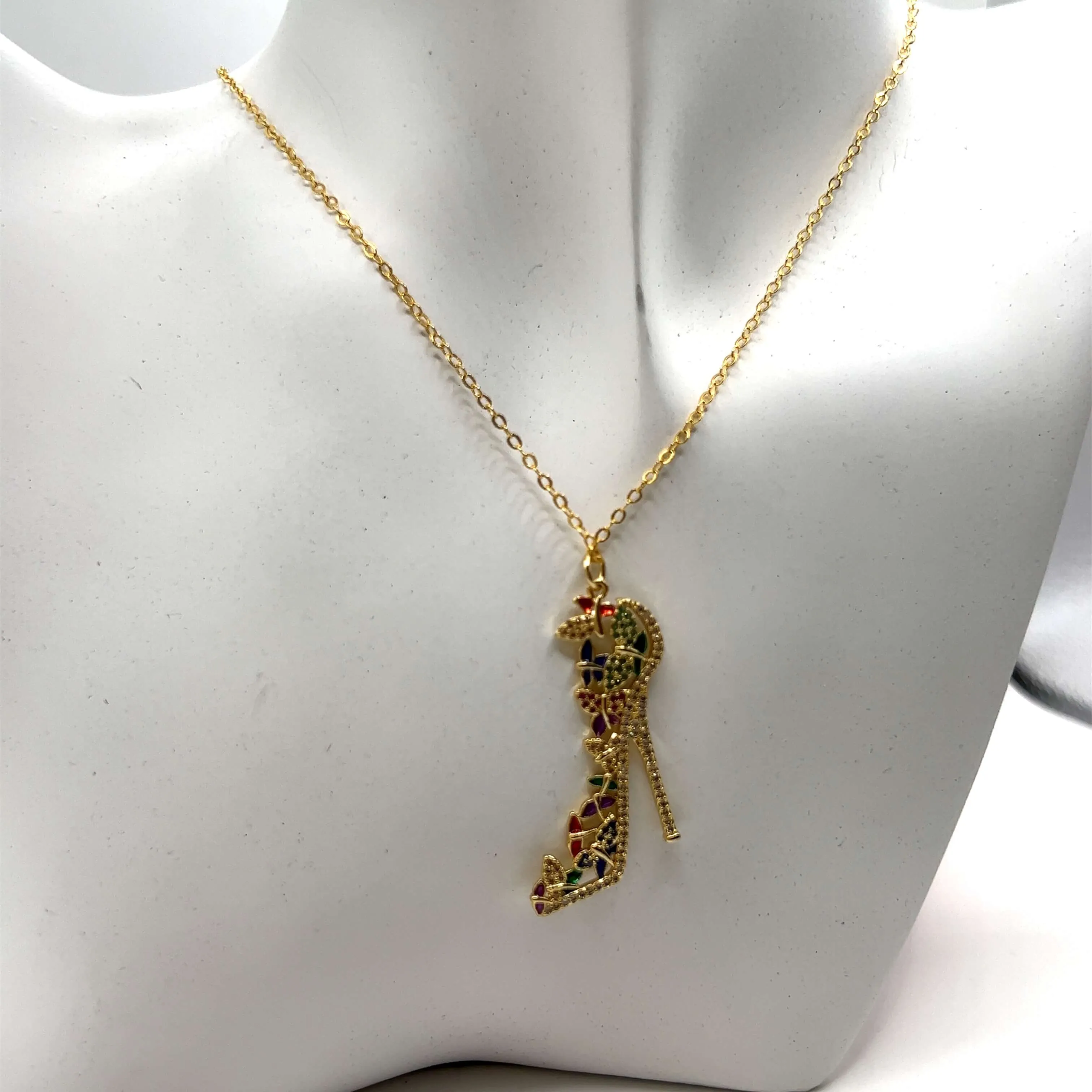 Sophistiquée High Heel Necklace- 18K Gold Filled