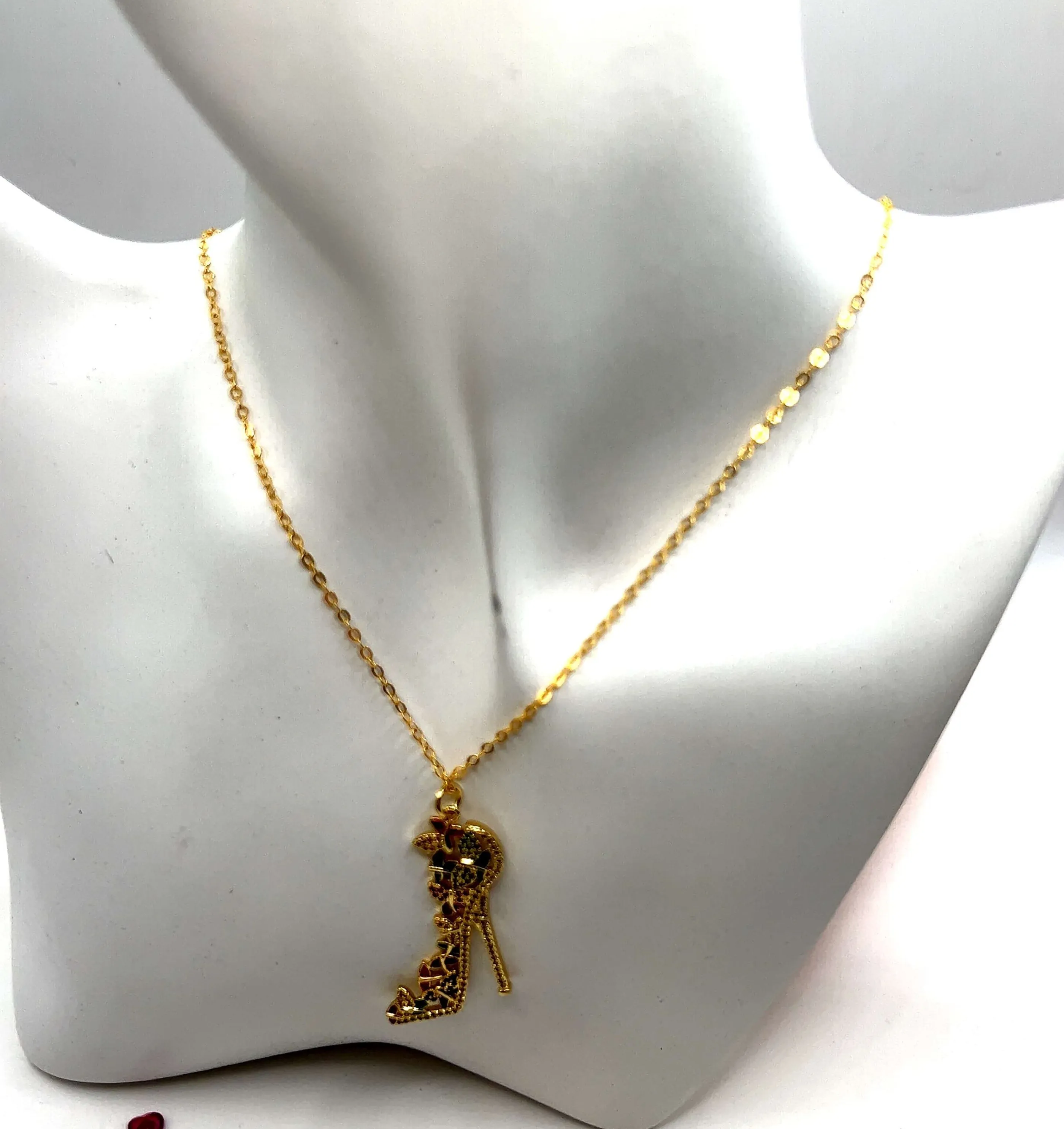 Sophistiquée High Heel Necklace- 18K Gold Filled