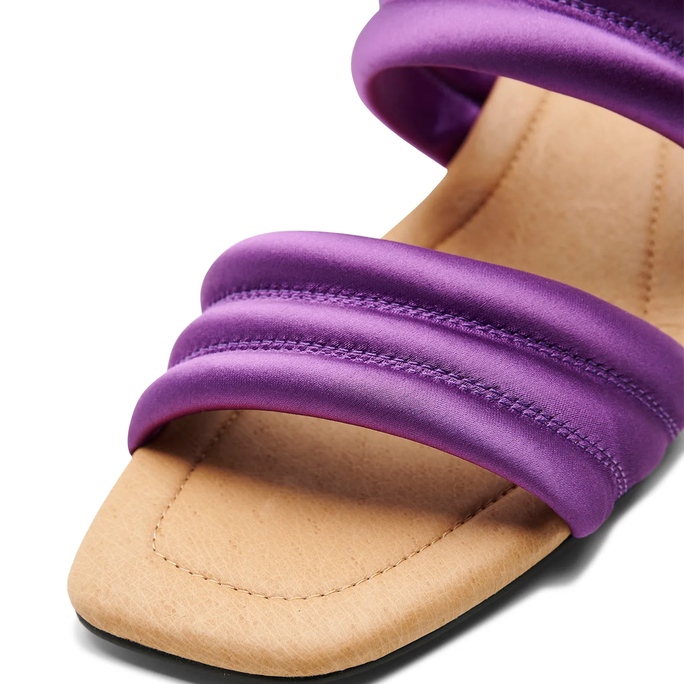 Sylvi heel textile - VIOLET SATIN