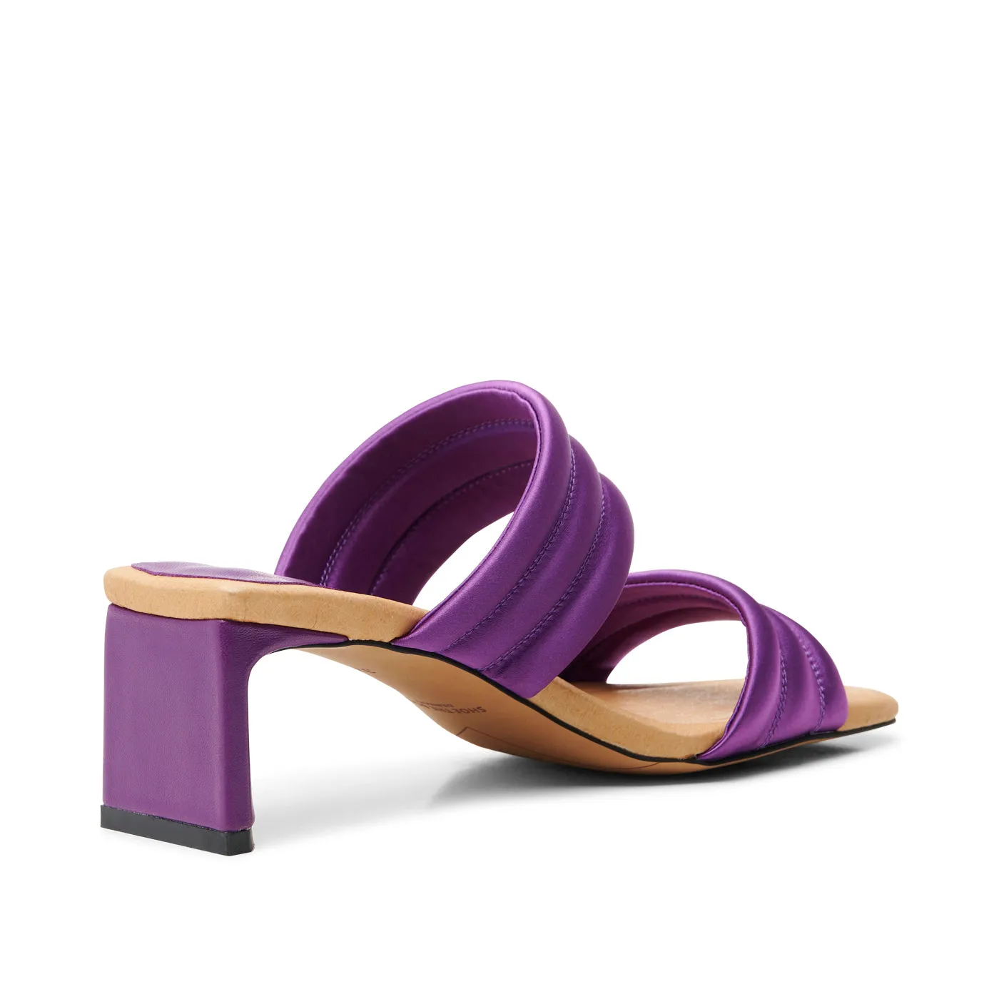 Sylvi heel textile - VIOLET SATIN